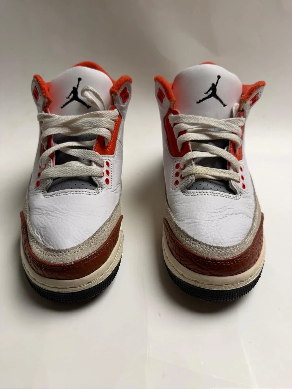 Nike Kids' Retro Sneakers in White, Red & Brown